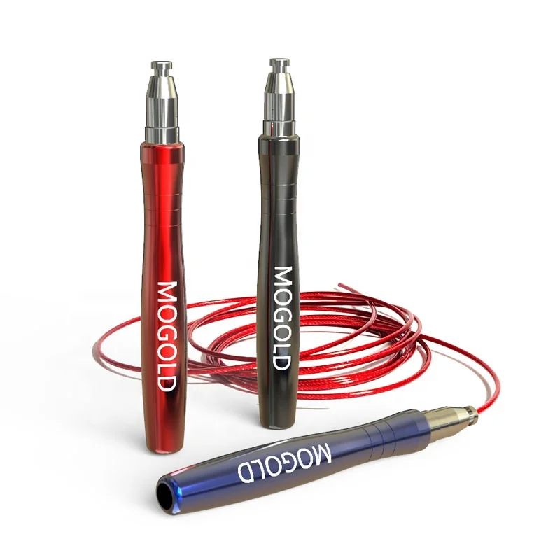 aluminium handle high speed Bearing Weighted Self-locking Fitness Training metal wire adjustable skipping jump rope