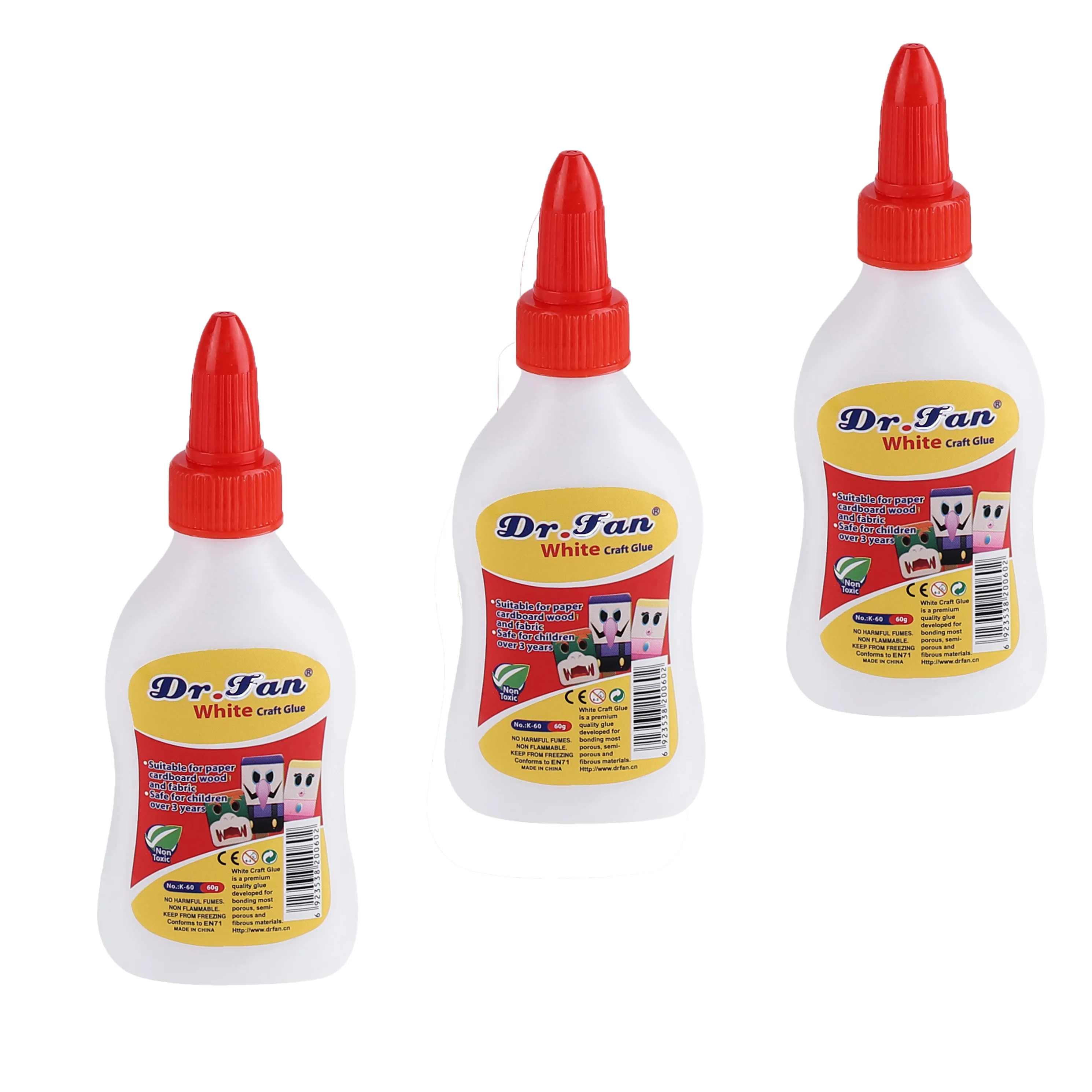 60g pva white latex adhesive glue high viscosity water-base washable non-toxic formaldehyde free bonds wood glue