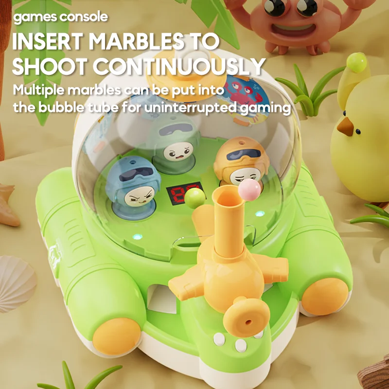 Kids Desktop Toy factory Direct Sales green Shooting Scoring Pinball Game Machine Toys for 2-13 years old boys girls gifts