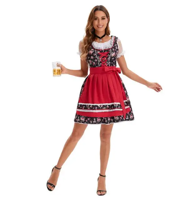 Ecoparty Oktoberfest Женское Платье Dirndl средневековый винтажный пивной фестиваль костюм горничной баварские традиционные платья