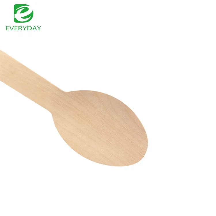 Custom Dinner Set 100% Biodegradable Utensils Custom Logo Wood Biodegradable Spoon In Dalian