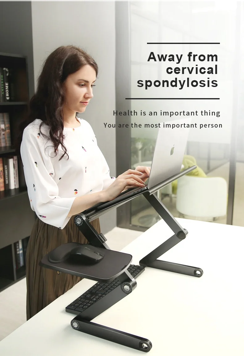 Foldable Lap Desk Folding Bed Stand Up Laptop Sofa Desk