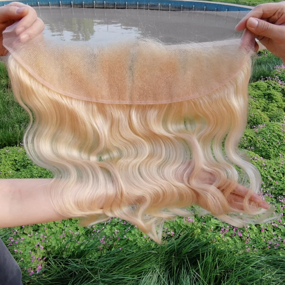 613 brazilian human hair weave bundle blonde hair bundles with frontal cuticle aligned virgin hair vendor bundle