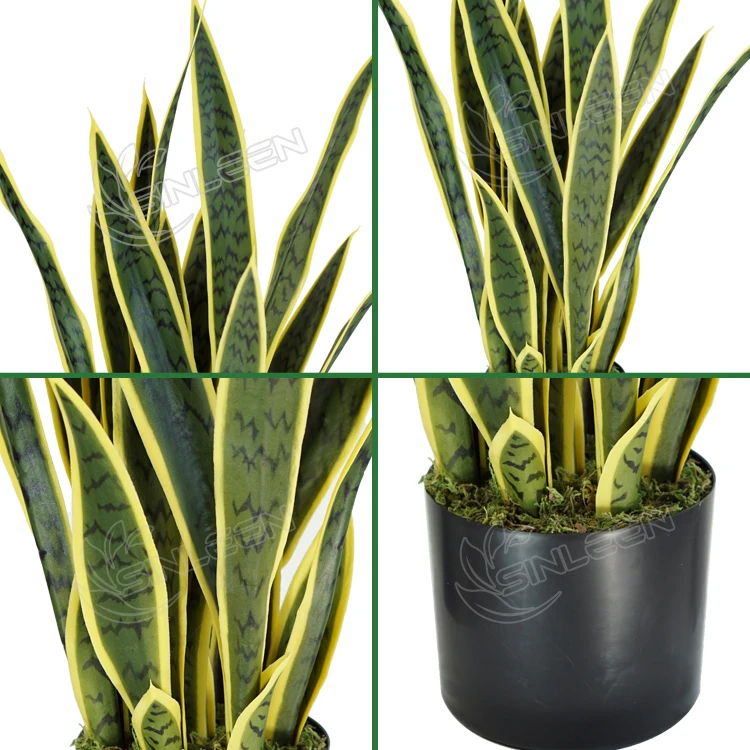 Artificial Fake Decoration Living Room Mini Real Touch Modern Office Tree Decor Sansevieria Snake Plant