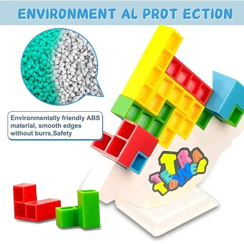 Kids Balance Building Blocks Toy Balance Stacked Tower Game Swing High Russian Building Blocks Stack Children Brick Toys