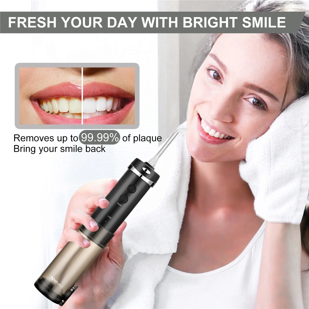 Oral Care Cordless 200ml Water Floss Dental Irrigator IPX7 Waterproof  Electric Mini Flosser