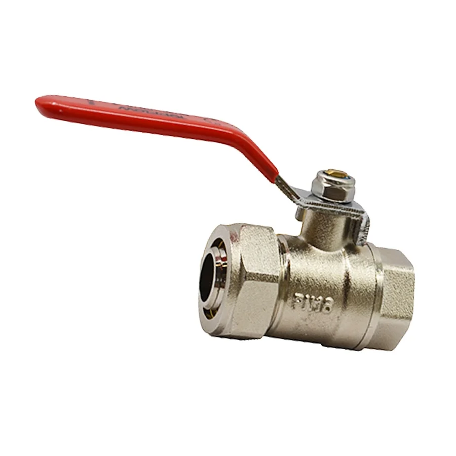 China Sanitary Ware Factory Brass Ball Valve -165-red