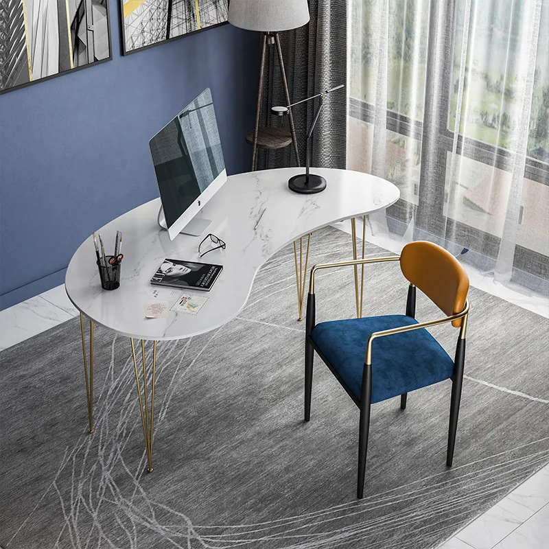 Nordic desk modern minimalist marble computer desk writing light luxury home office bedroom beauty salon table