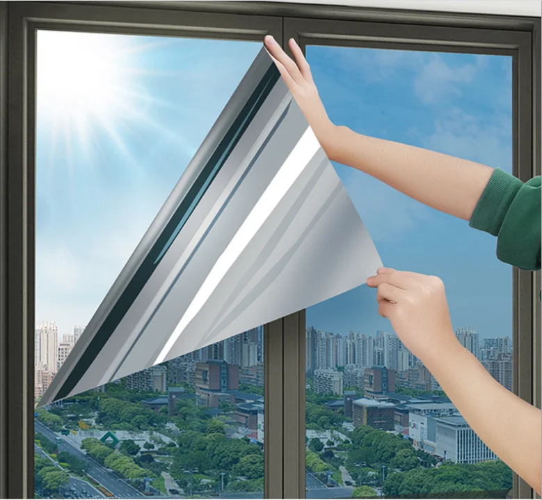 Mirror Effect Window Tint Film Privacy protection UV99% Rejection Building Sticker Solar protection Window Film One Way Vision