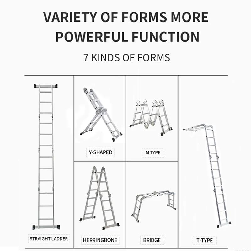 Aluminum Ladder Folding Work Makita Tools Ladder Step Light Weight Multi-purpose Extension Ladder Foldable
