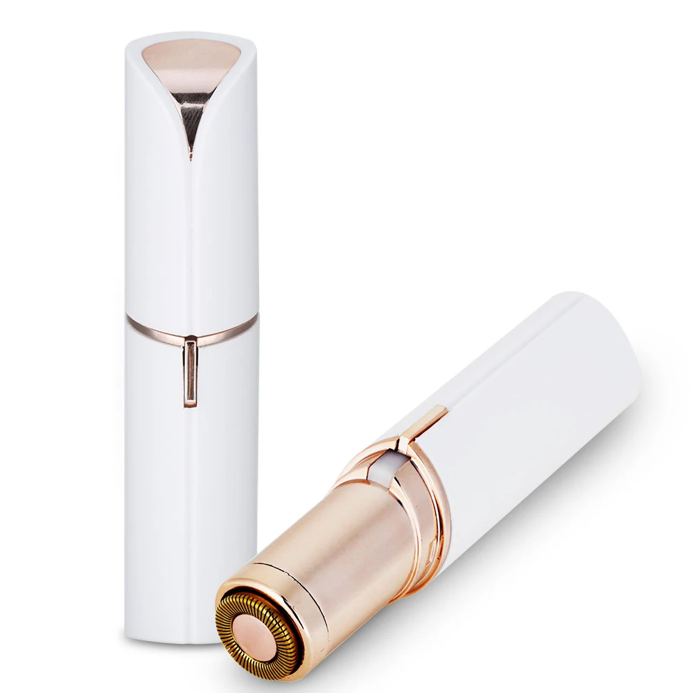 Электрический триммер для бровей и лица, автоматический безболезненный женский эпилятор, ручка для удаления волос на лице