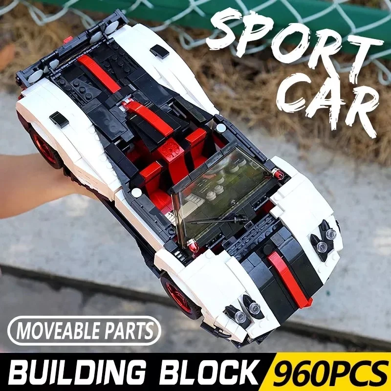 Mould King 13105 High-tech Series Sports Car Racing Technical Model Car Building Blocks For Birthday Gifts