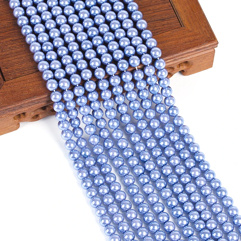 Glass Beads imitation Pearl 3mm-16mm Round Loose Bead Jewelry Making DIY Charm Crafts