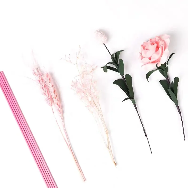 
180ml reed diffuser additional essential oil simple glass rose scents 