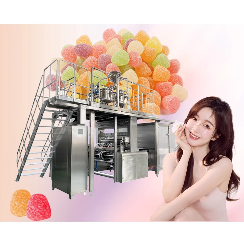 Health Organics Green gummy candy ball production line gummy bear machine production line for sale