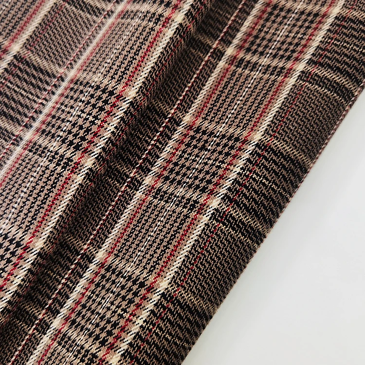 Хорошее качество tr подходящая TR спандекс г/м2 окрашенная пряжа тканая ткань для длинного пальто для женщин