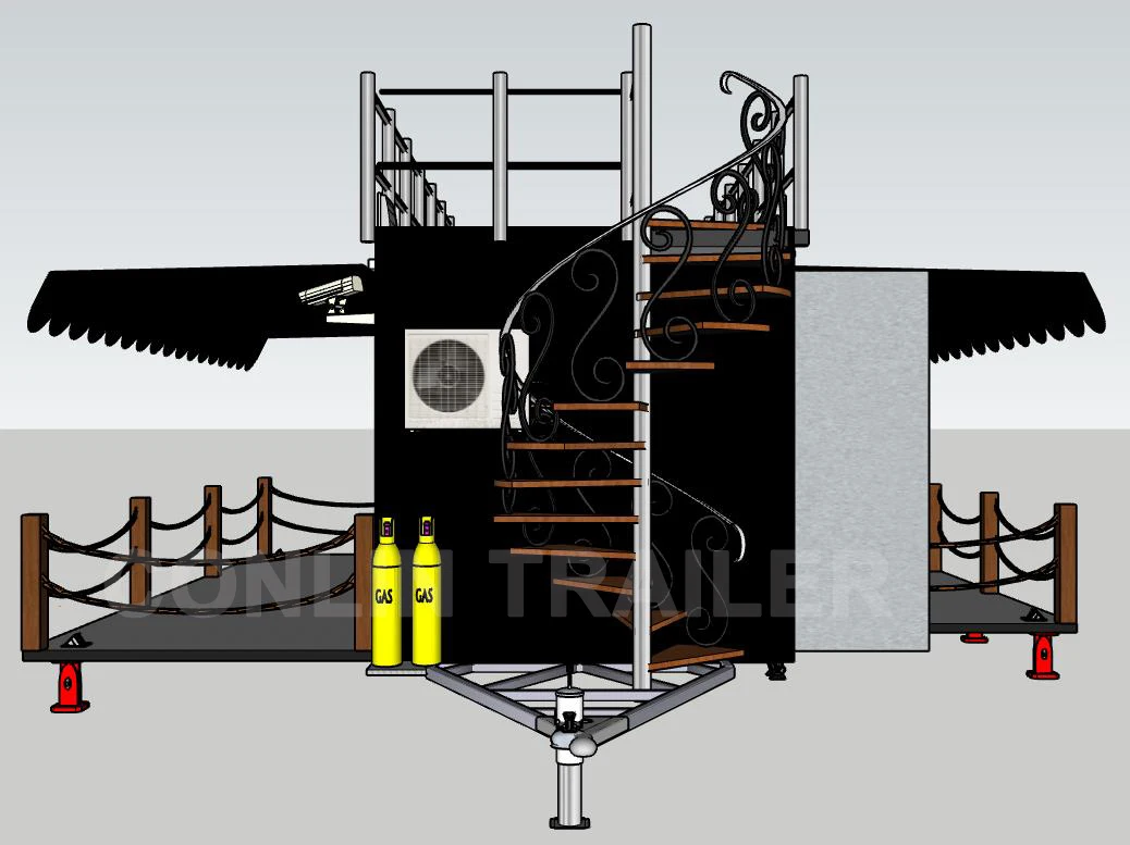 Most affordable two story mobile liquor truck double decker caravan for sale Qatar