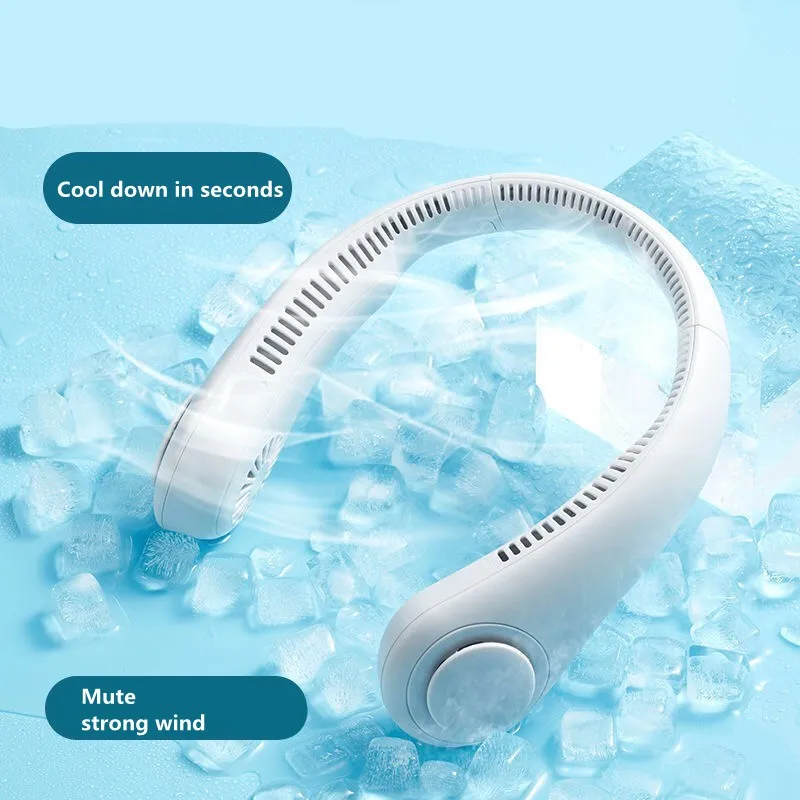 
Маленький Персональный вентилятор воздушного охлаждения, черный, синий, белый мини USB-вентилятор, портативный вешалка на шею 