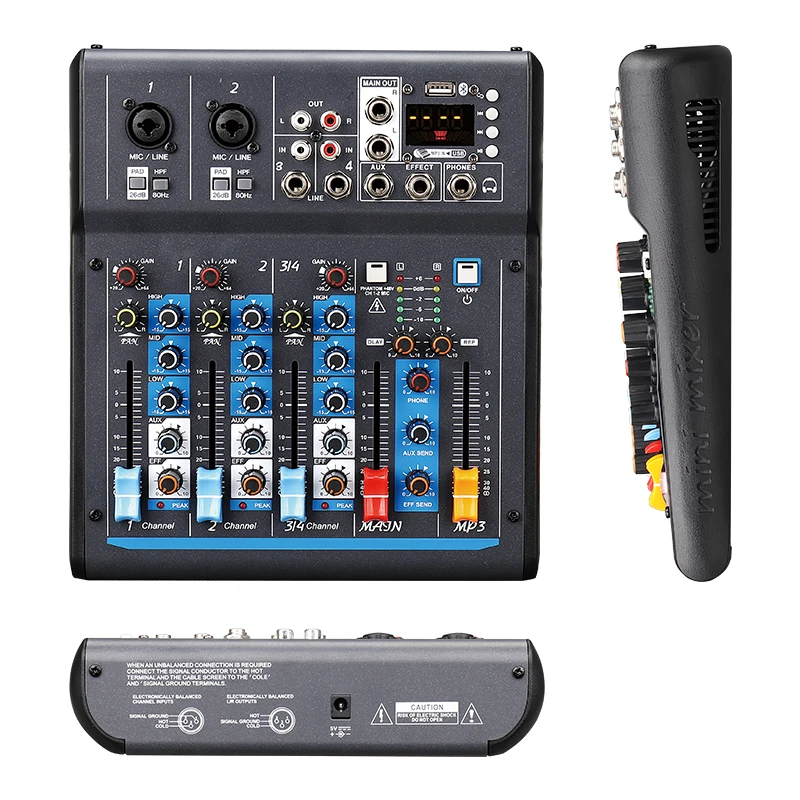  NX-4 4 канала мини-Миксер с usb-аудио интерфейс для домашней