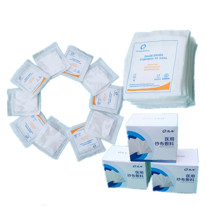 
Sterile cotton hemostatic gauze swab blister packing 