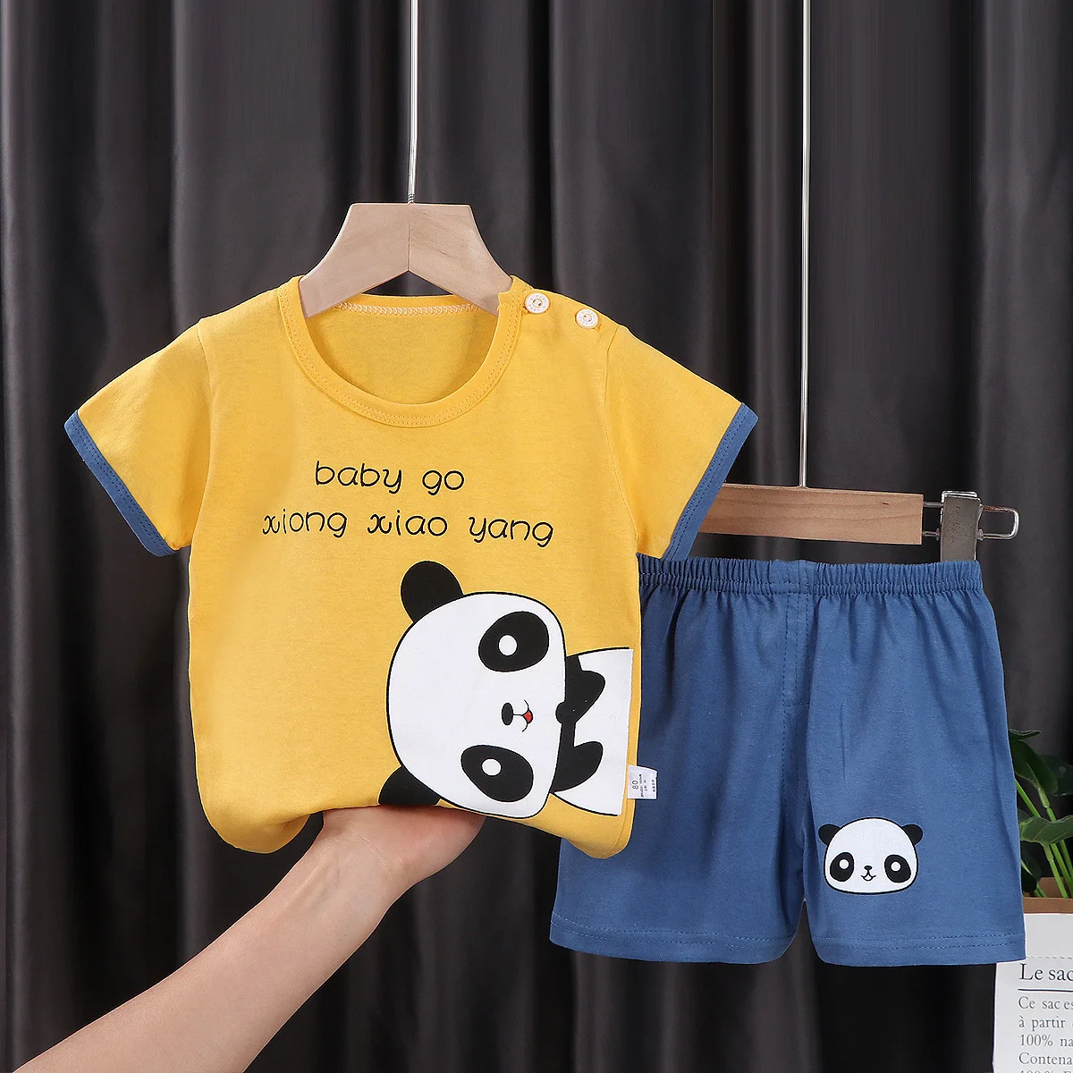 Kids Summer Boys Girls Short Sleeve Set Baby T-shirt Shorts Set Summer Kid Clothes Boys Clothes Set