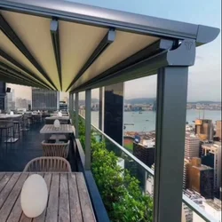 Automatic Folding Roof Sun Shading Aluminum Retractable Luxurious Pergola for Indoor Outdoor Electric Window Balcony