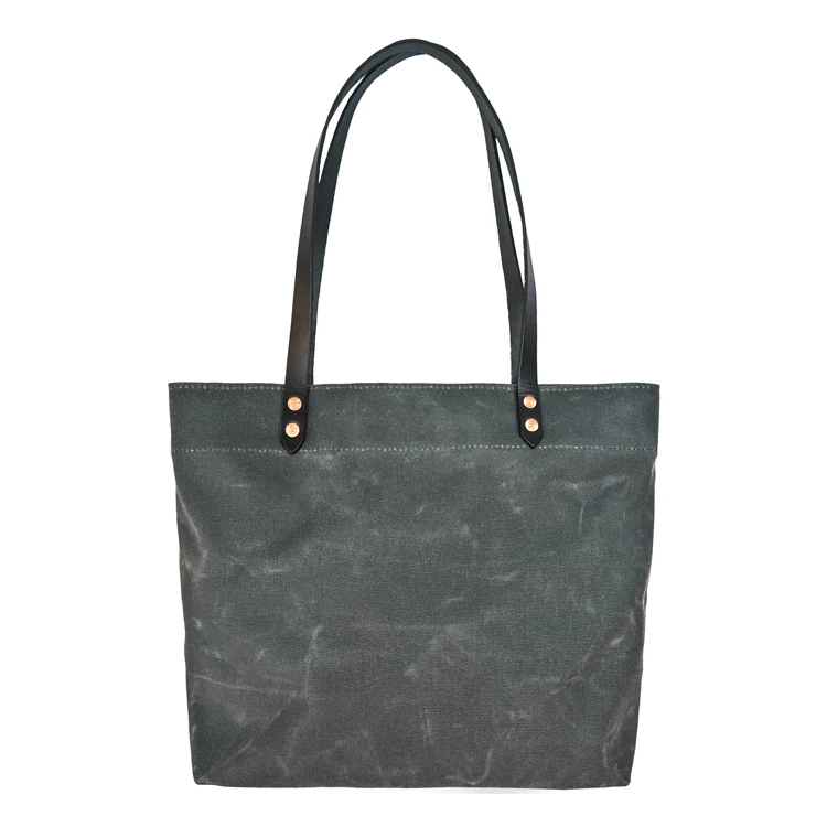 High Quality Customized Waxed Canvas Tote Bag for Women, Shopping, Travel