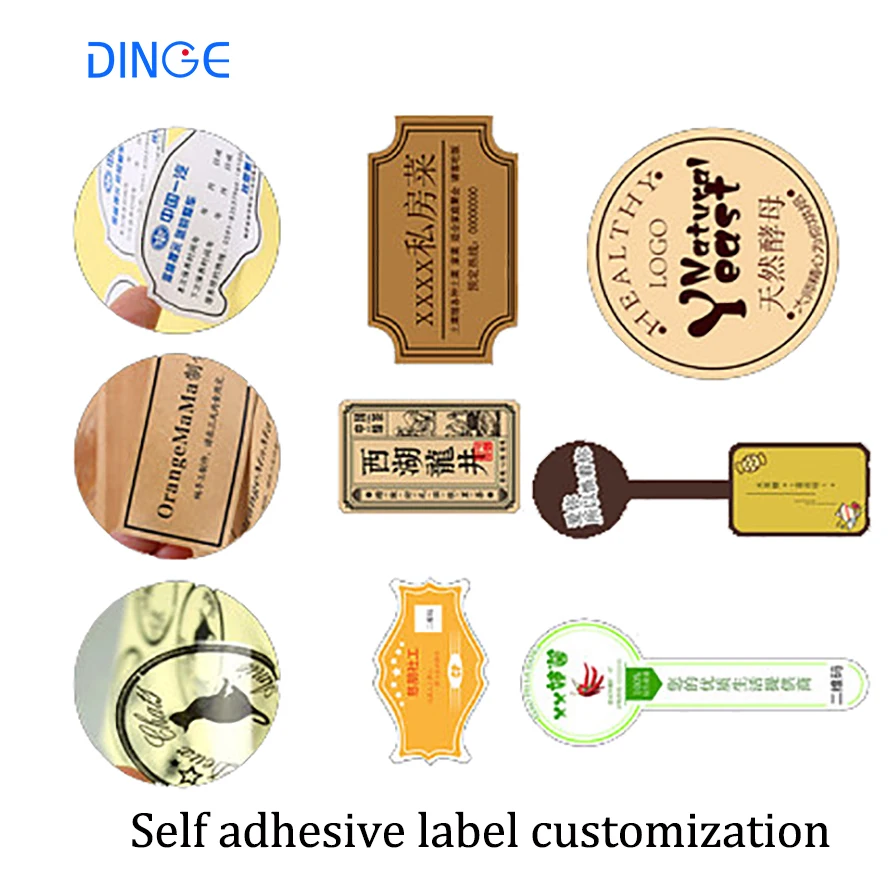 Cheap Custom packaging sticker iron on lip gloss tube white perfume tag price thermal cosmetic label wine size brand label