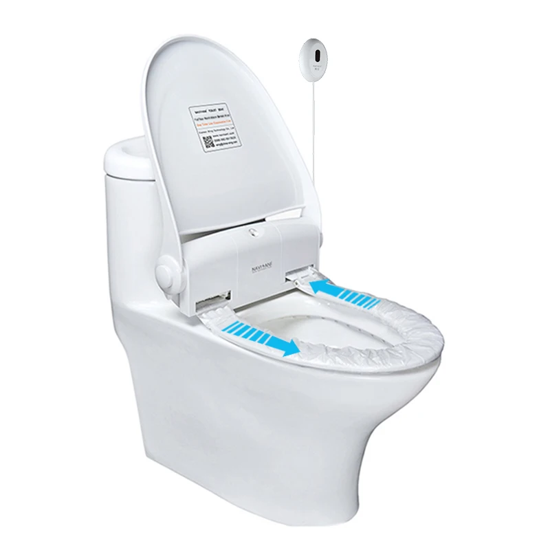 Sensor Disposable Toilet Seat With Auto Changing Plastic Film Toilet Seat Covers