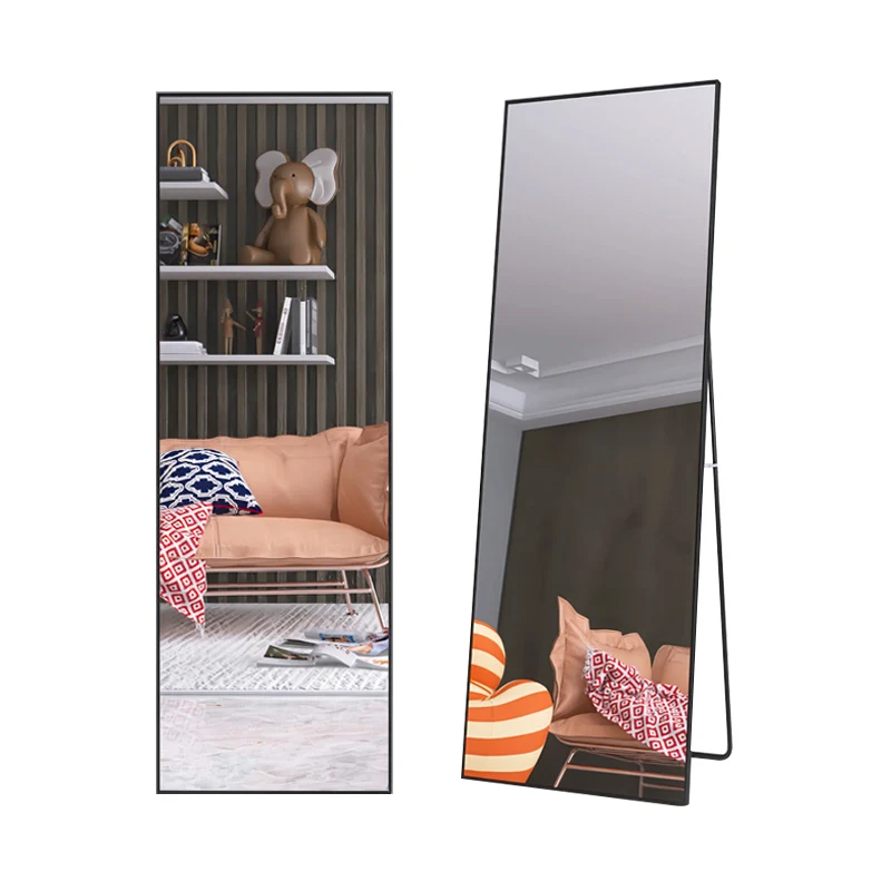 El espejo mirror miroirs salamin with rectangular aluminum alloy art frame gold Cermin