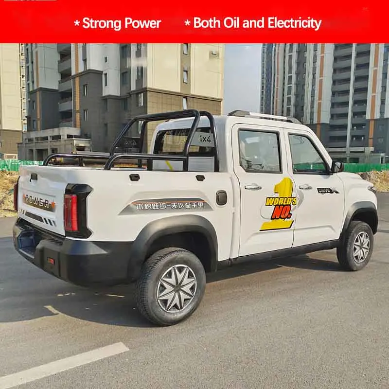 new double row electric mini pickup truck closed cargo box 4x4 mini pickup 4-wheel household ev truck electric car