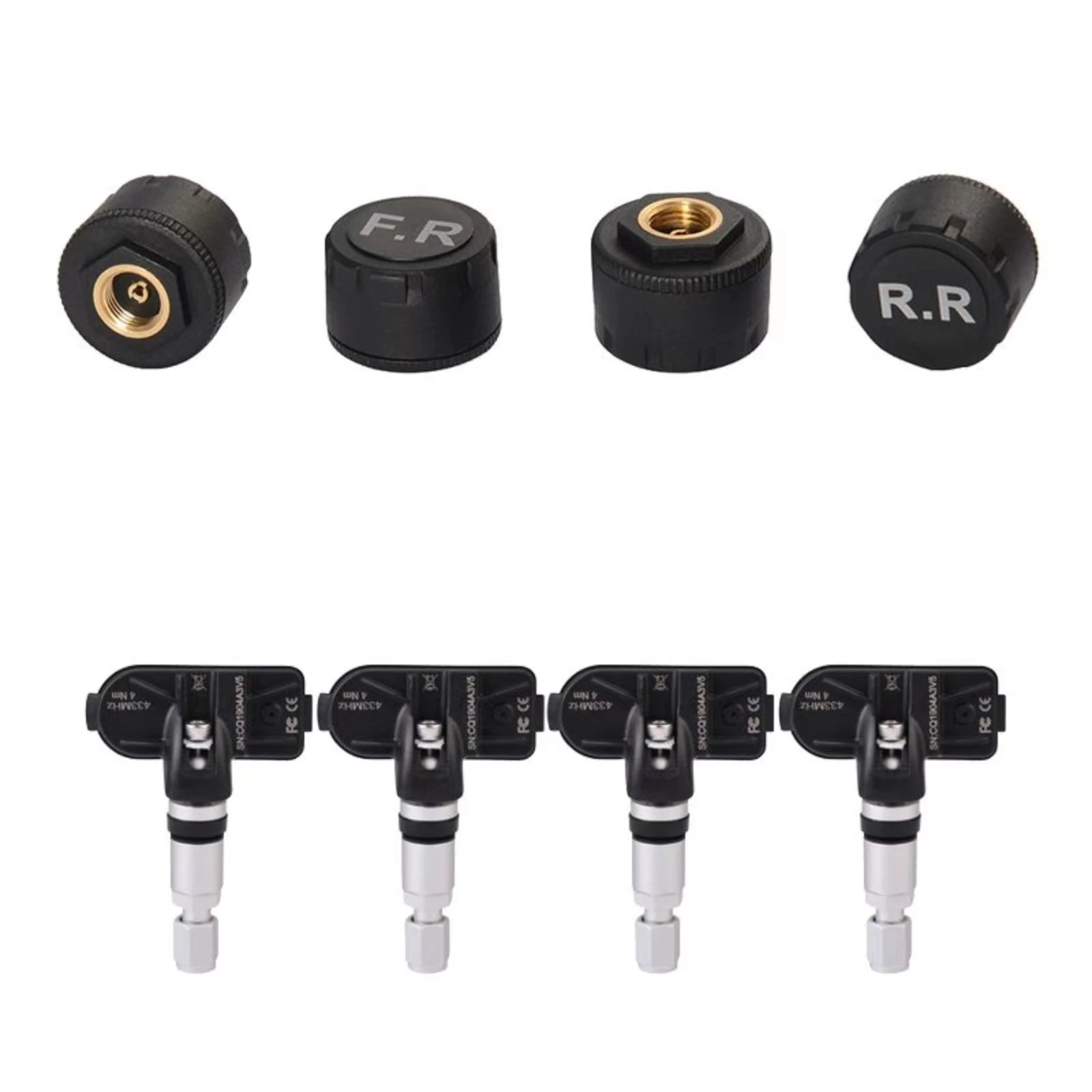 8bar For Car TPMS 4 Sensors USB Tpms Power Car Tire Tyre Internal Universal Sensor System High Quality Android Usb Tpms Language