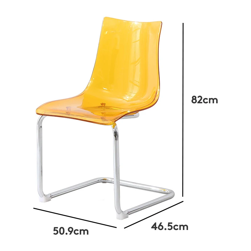 Hebei cheap Modern minimalist transparent acrylic dining chairs Restaurant home creative backrest dining tables and chairs