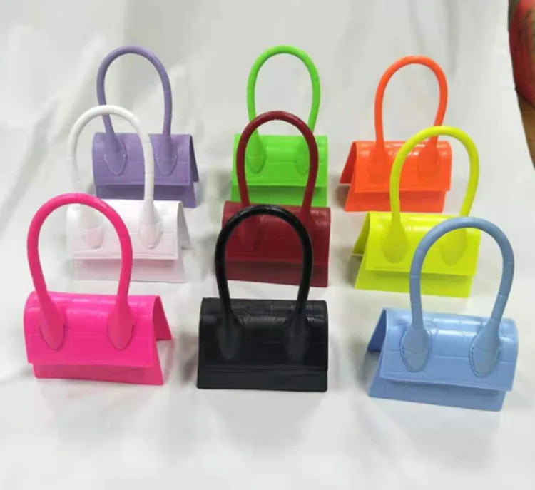 Female new fashion crocodile pattern mini purses shoulder crossbody chain bag kids mini bags candy PVC jelly bag for women