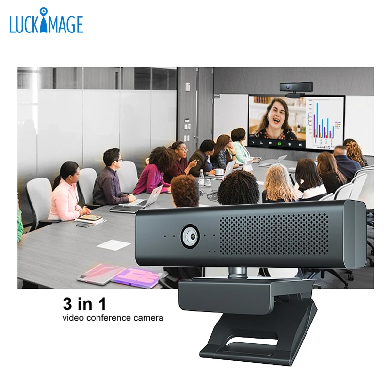 
Luckimage remote education video conference room solution usb 1080p conference camera with microphone array 