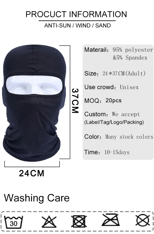face cover wear motorcycle helmet full face mask sports thin ski mask balaclava
