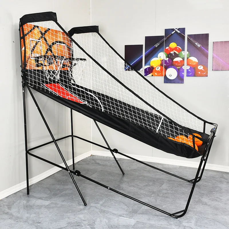 Kids adults indoor outdoor sports electronic scoring basketball stand 2 Players game basketball shooting machine trainer