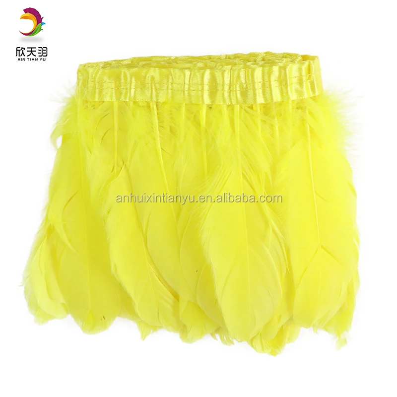 Clothing Garments White Feathers Trim Goose Feather Fringe for Sale