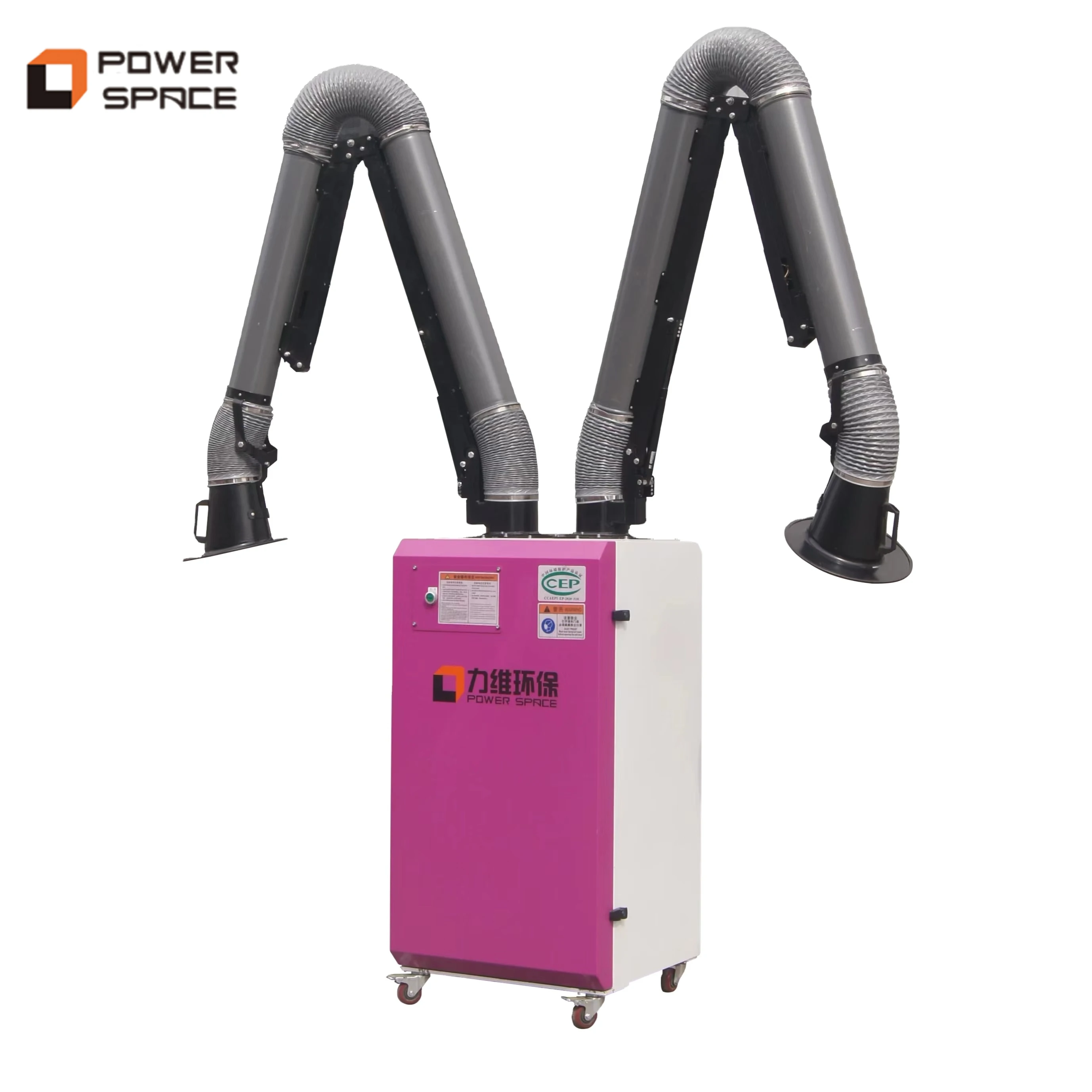 Welding fume extraction device mobile welding fume extractor mounted on wall