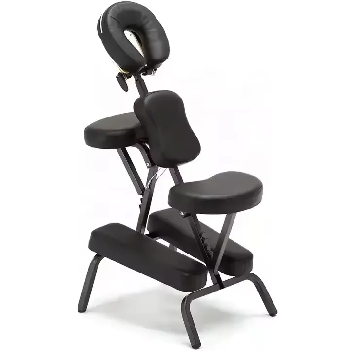 Sukar Leather Iron Frame Back Massage Chair Furniture for Bedroom and Casino with Knee Chair for Tattoo Easy Shipping