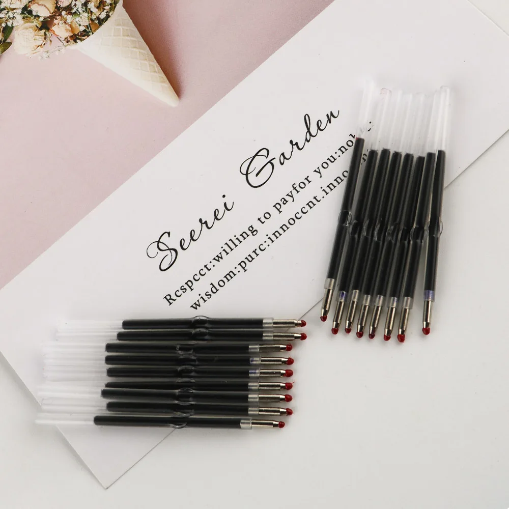 School & Office Pen Pen Refills Supplies Writing Accessories 1.0 mm blue black replacement refills for diy plastic ballpoint Pen