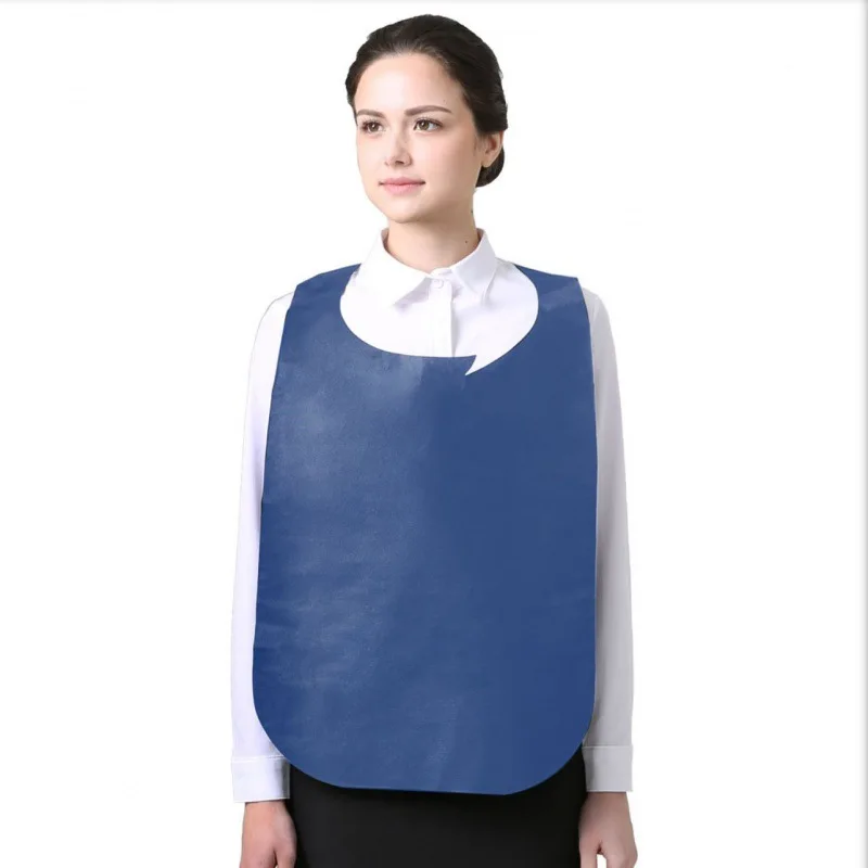 cheap Custom restaurant logo printed white non woven disposable apron bulk