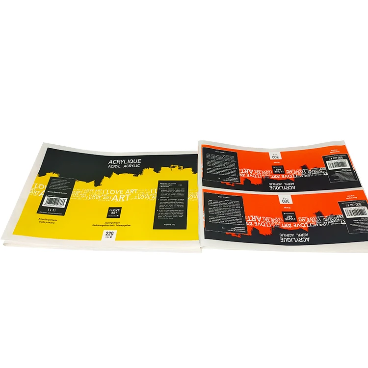 custom PVC/PE/PET Material Paint Labels square self adhesive waterproof bottle packaging printing labels sticker with logo