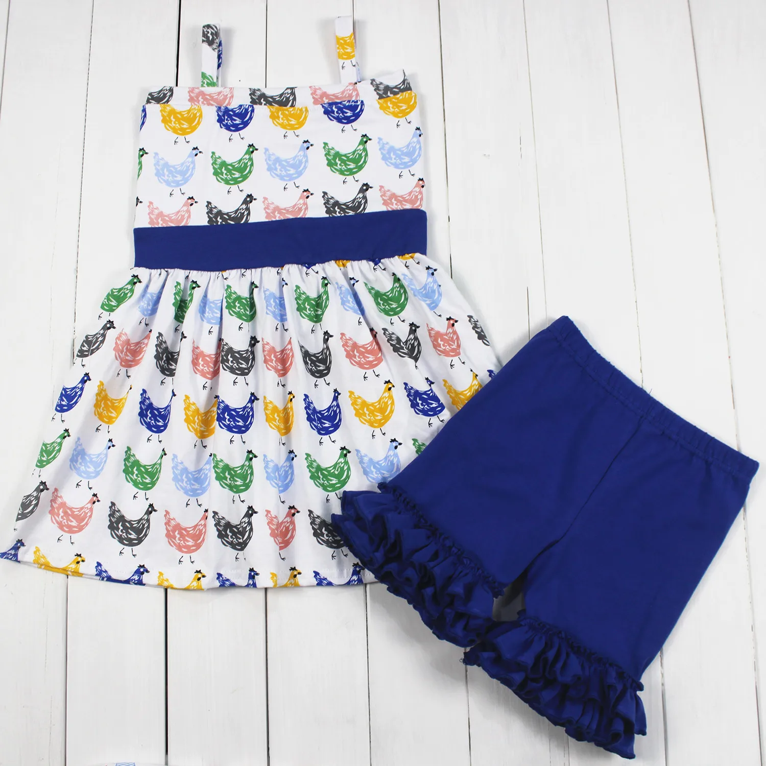 Fashion kids outfits tunic dress sets baby girl clothes wholesale children clothing 2022