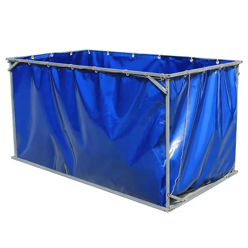 High quality indoor fish farming equipment low price pvc fish pond farming customized size flexible water tank tarpaulin