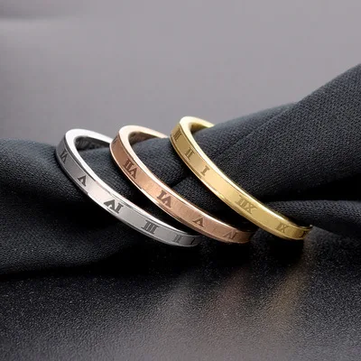 European and simple fashion Roman numeral ring fine ring tail  joint