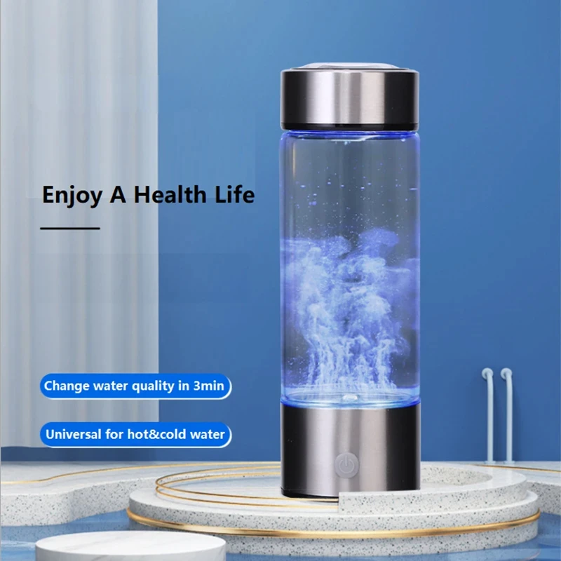 Best Generator Ionizer H2 Rich Cup Filter Glass Portable Hydrogen-Rich Plastic Alkaline health Maker USB Hydrogen Water Bottle