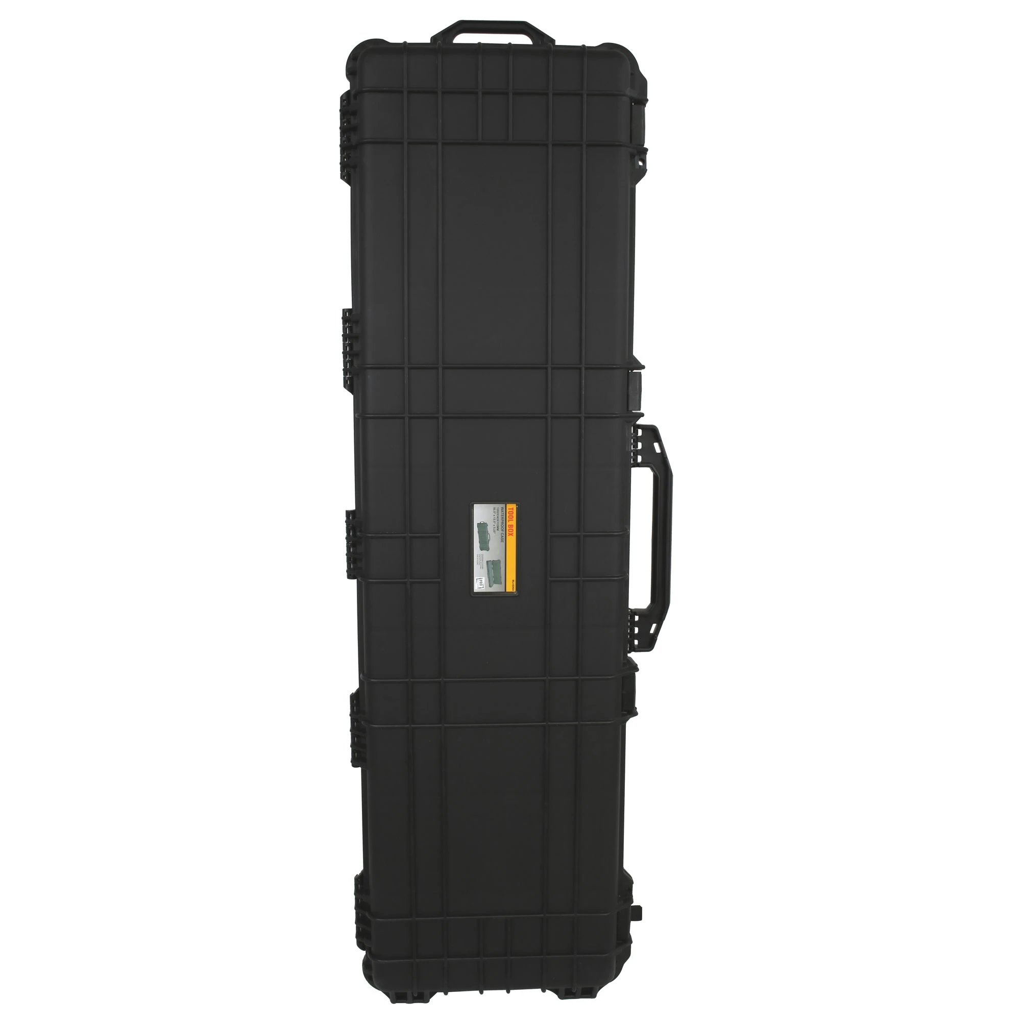 Black PP Plastic tool gun case for long equipment with foam Inside