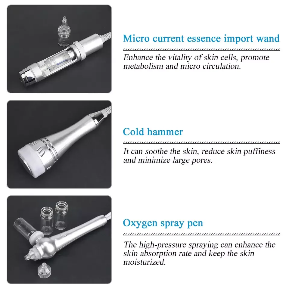 9 In 1RF EMS Beauty Microdermabrasion Hydra RF Aqua Peel Skin Scrubber Dermabrasion Facial Machine