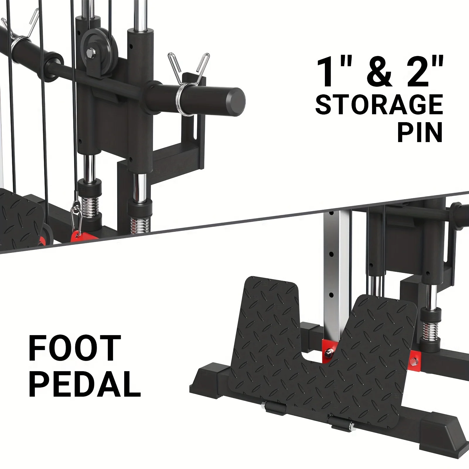 Fitness Multifunctional Trainer Wall Mount  Adjustable Dual System Pull Down Crossover Machine Chest Expansion Cable Station